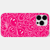 Modernes, lichtdurchlässiges Gesicht Muster Pink S Case-Mate iPhone Hülle (Rückseite (Horizontal))