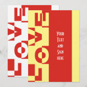 Modernes LIEBE Banner + Ihr Backgr. Ideen (Vorne/Hinten)