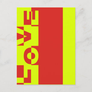 Modernes LIEBE Banner + Ihr Backgr. Ideen Postkarte