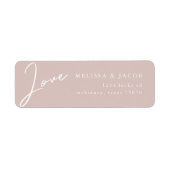 Modernes Liebe Blush-Rücksendesiegel (Vorne)