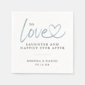 Modernes Liebe-Lachen nach Hochzeit Serviette (Vorderseite)