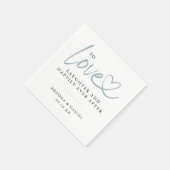 Modernes Liebe-Lachen nach Hochzeit Serviette (Ecke)