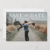 Modernes Liebe Mix Typografy Overlay-Foto Save The Date (Vorderseite)