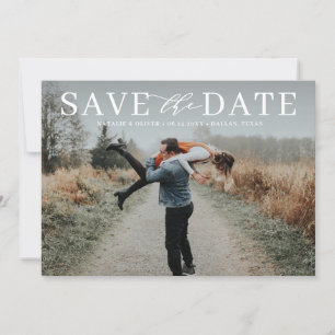 Modernes Liebe Mix Typografy Overlay-Foto Save The Date