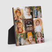 Modernes Liebe Sie Opa Collage Instagram Foto Fotoplatte (Vorderseite)