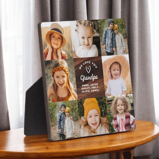 Modernes Liebe Sie Opa Collage Instagram Foto Fotoplatte