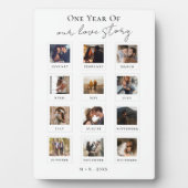 Modernes Liebe-Story-Jubiläum-Foto Fotoplatte (Vorderseite)