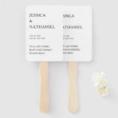 Modernes Liebe Zitat Schwarz-Weiß-Hochzeit Fächer (Vorne und Hinten)