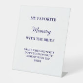 Modernes Lieblingsgedächtnis mit der Brautspielkar Sockelschild (Vorderseite)