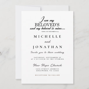 Modernes Lied der Solomon-Bibel Christliche Hochze Einladung