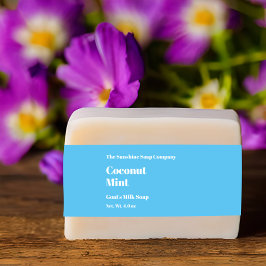 Modernes Light Blue Soap Bauchband Einladungsbanderole