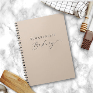 Modernes Light Brown Beige handgeschriebenes Skrip Notizblock