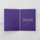 Modernes Lila 6-Foto Collage 18. Geburtstag Karte (Innenseite)