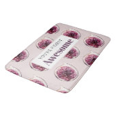 Modernes Lila Abb. Muster und Sie sind Figgin' Pha Badematte (Schrägansicht)