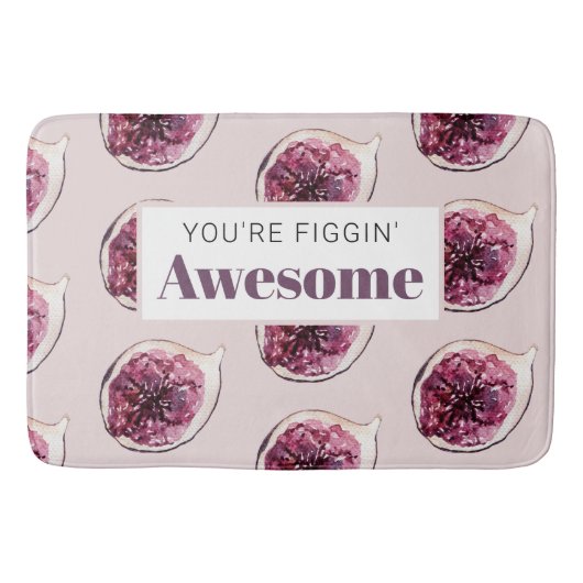 Modernes Lila Abb. Muster und Sie sind Figgin' Pha Badematte (Vorderseite)