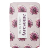 Modernes Lila Abb. Muster und Sie sind Figgin' Pha Badematte (Vorderseite Vertikal)