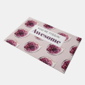 Modernes Lila Abb. Muster und Sie sind Figgin' Pha Fußmatte (Schrägansicht)