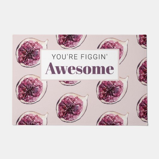 Modernes Lila Abb. Muster und Sie sind Figgin' Pha Fußmatte (Vorderseite)