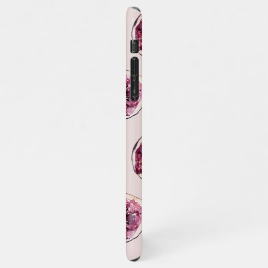 Modernes Lila Abb. Muster und Sie sind Figgin' Pha iPhone Hülle (Linke Seite)