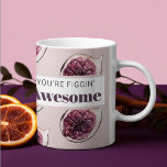 Modernes Lila Abb. Muster und Sie sind Figgin' Pha Kaffeetasse<br><div class="desc">Modernes Lila Abb. Muster und Sie sind Figgin' Phantastisch</div>
