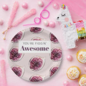 Modernes Lila Abb. Muster und Sie sind Figgin' Pha Pappteller (Party)