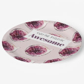 Modernes Lila Abb. Muster und Sie sind Figgin' Pha Pappteller (Schrägansicht)