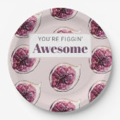 Modernes Lila Abb. Muster und Sie sind Figgin' Pha Pappteller (Vorderseite)