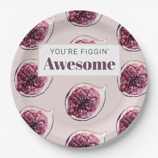 Modernes Lila Abb. Muster und Sie sind Figgin' Pha Pappteller (Vorderseite)