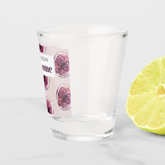 Modernes Lila Abb. Muster und Sie sind Figgin' Pha Schnapsglas (Rechts)