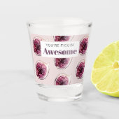 Modernes Lila Abb. Muster und Sie sind Figgin' Pha Schnapsglas (Vorderseite)