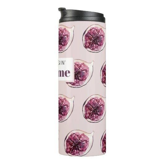 Modernes Lila Abb. Muster und Sie sind Figgin' Pha Thermosbecher (Nach rechts gedreht)