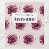 Modernes Lila Abb. Muster und Sie sind Figgin' Pha Weinetikett (Einzelnes Label)