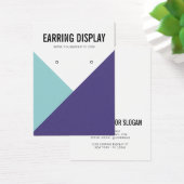 Modernes lila aquamarines Farbblocklogo Ohranzeige (Schreibtisch)