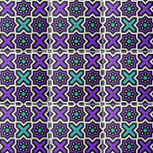 Modernes Lila Aquamarines geometrisches Muster Fliese