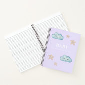 Modernes Lila Babygeschenk für Mama Notizblock (Innenseite)