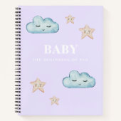 Modernes Lila Babygeschenk für Mama Notizblock (Vorderseite)