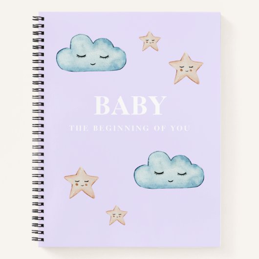 Modernes Lila Babygeschenk für Mama Notizblock (Vorderseite)