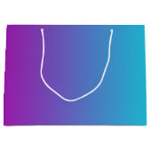 Modernes Lila Blaues Gradient Große Geschenktüte (Vorderseite)