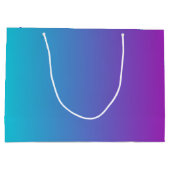 Modernes Lila Blaues Gradient Große Geschenktüte (Rückseite)