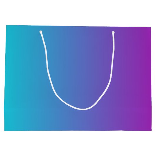 Modernes Lila Blaues Gradient Große Geschenktüte (Rückseite)