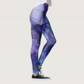 Modernes lila blaues Spritzer Leggings (Rechts)
