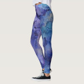 Modernes lila blaues Spritzer Leggings (Links)