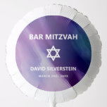 Modernes Lila Blue Star David Bar Mitzvah Hebrew Ballon<br><div class="desc">Schöne religiöse jüdische Bar Mitzvah Ballons.. Modernes und dennoch elegantes Aquarelldesign in marineblau-lila Farben. White Star von David in mittleren modernen Drehbüchern. 'Wird an die TORAH als Bar Mitzvah gerufen'. Präfekt für den 13-jährigen Sohn, Junge. Einfach zu bearbeiten - einfach Ihre Informationen / Text hinzufügen.hebräischer Name und Kartenrückseite hat auch...</div>