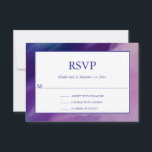 Modernes Lila Blue Star David Bar Mitzvah Hebrew RSVP Karte<br><div class="desc">Schöne religiöse jüdische Bar Mitzvah RSVP Karten. Modernes und dennoch elegantes Aquarelldesign in marineblau-lila Farben. White Star von David in mittleren modernen Drehbüchern. 'Wird an die TORAH als Bar Mitzvah gerufen'. Präfekt für den 13-jährigen Sohn, Junge. Einfach zu bearbeiten - einfach Ihre Informationen / Text hinzufügen.hebräischer Name und Kartenrückseite hat...</div>