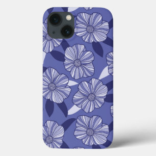 Modernes Lila Blumenmuster Case-Mate iPhone Hülle