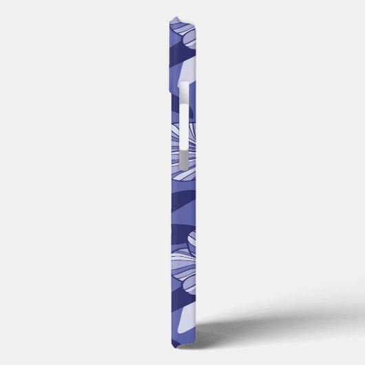 Modernes Lila Blumenmuster Case-Mate iPhone Hülle (Rückseite / Links)