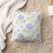 Modernes Lila Blumenmuster Kissen (Decke)