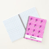 Modernes Lila Blumenmuster Notizblock (Innenseite)