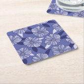 Modernes Lila Blumenmuster Rechteckiger Pappuntersetzer (angewinkelt)