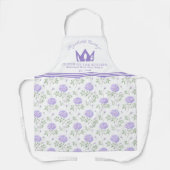 Modernes Lila Blumenmuster Schürze (Vorderseite)
